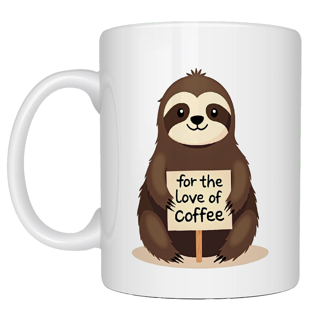 For the love of coffee, Sloth mug