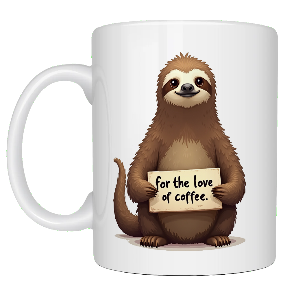 For the love of coffee, Sloth mug