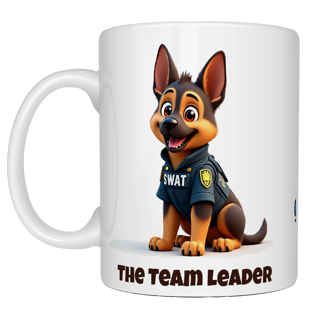 Alsatian, The Team Leader, Coffee Mug, Wet Nose Charity
