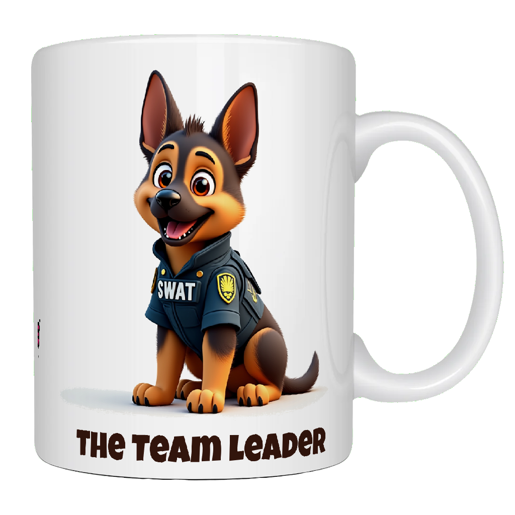 Alsatian, The Team Leader, Coffee Mug, Wet Nose Charity