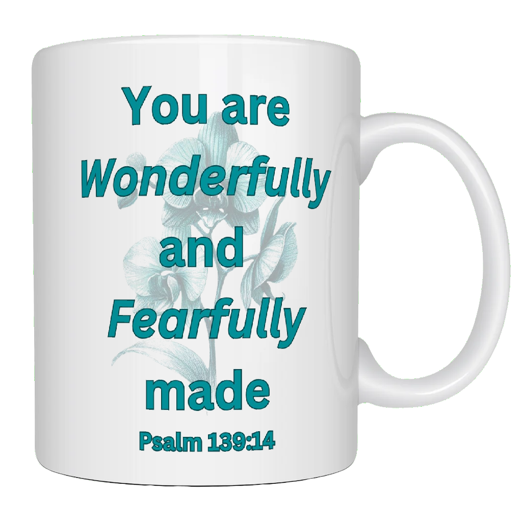 You are wonderfully and fearfully made, Coffee Mug, Die Rivier Pretoria