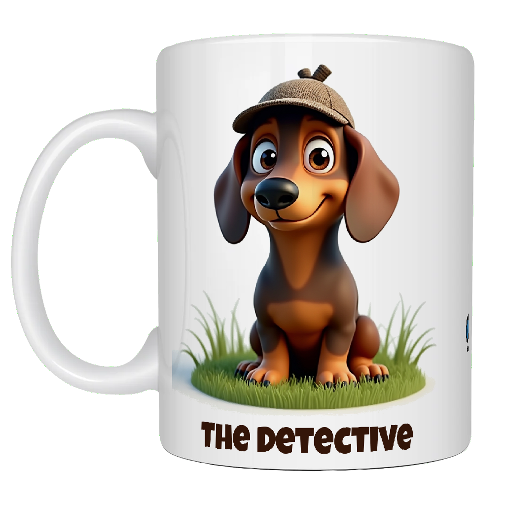 Dachshund, The Detective, Coffee Mug, Wollies Shelter