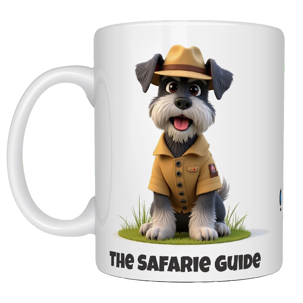 Schnauzer, The Safari Guide, Coffee Mug, Wet Nose Charity