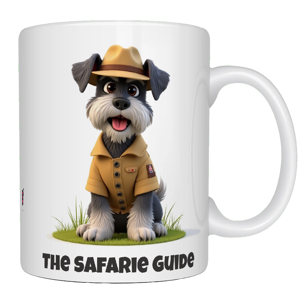 Schnauzer, The Safari Guide, Coffee Mug, Wet Nose Charity