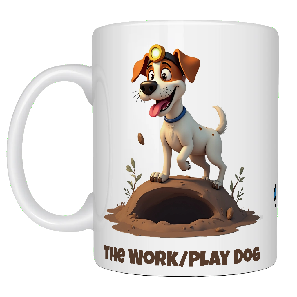 Jack Russel, The Work/Play Dog, Coffee Mug, Wet Nose Charity