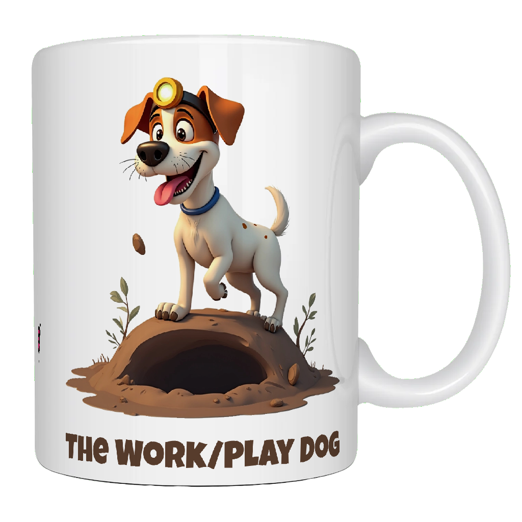 Jack Russel, The Work/Play Dog, Coffee Mug, Wet Nose Charity