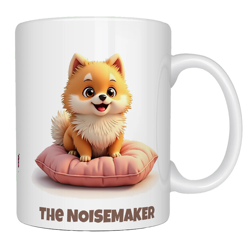 Pomeranian, The Noisemaker, Coffee Mug, Wet Nose Charity