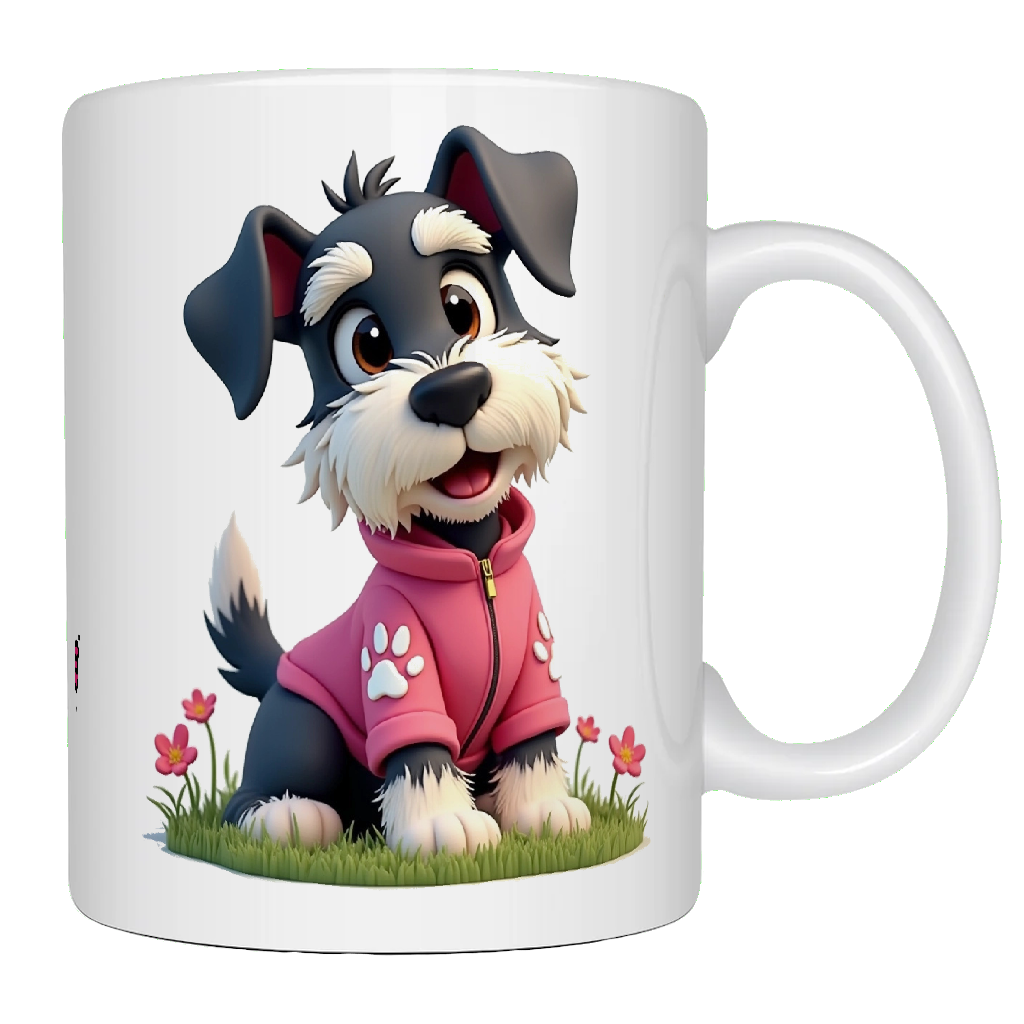 Schnauzer, The Pink Lady I, Coffee Mug, Wet Nose Charity