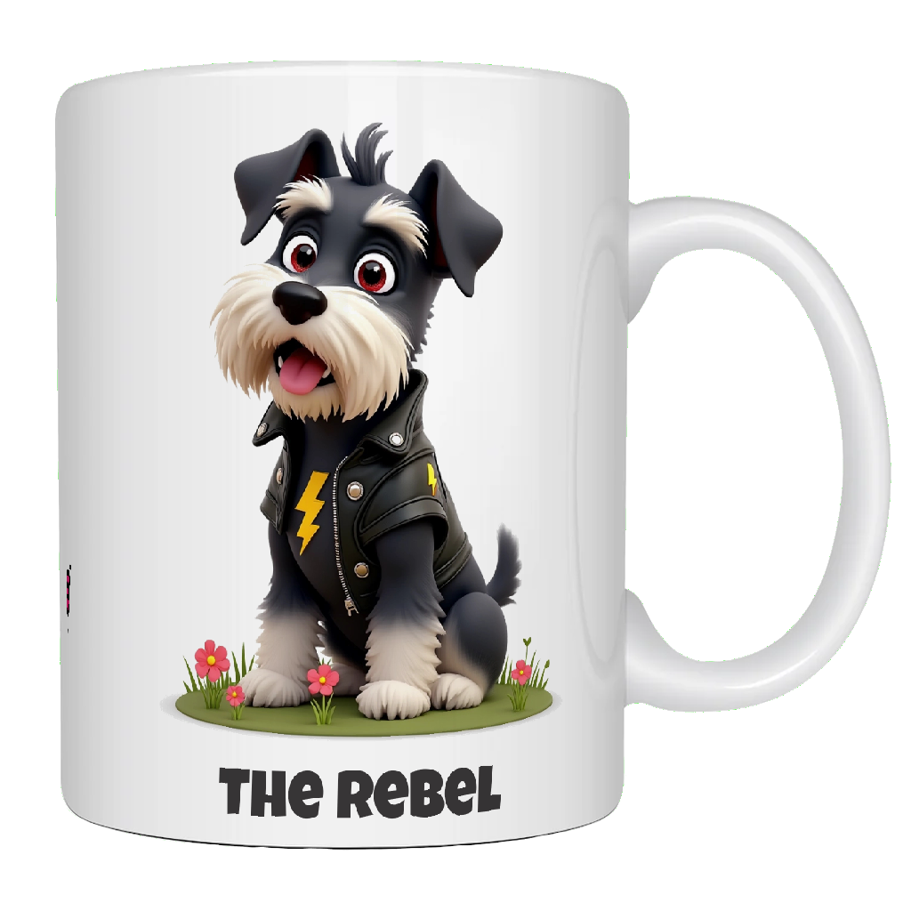 Schnauzer, The Rebel, Coffee Mug, Wet Nose Charity