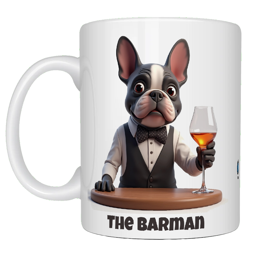 French Bulldog, The Barman, Coffee Mug, Wet Nose Charity