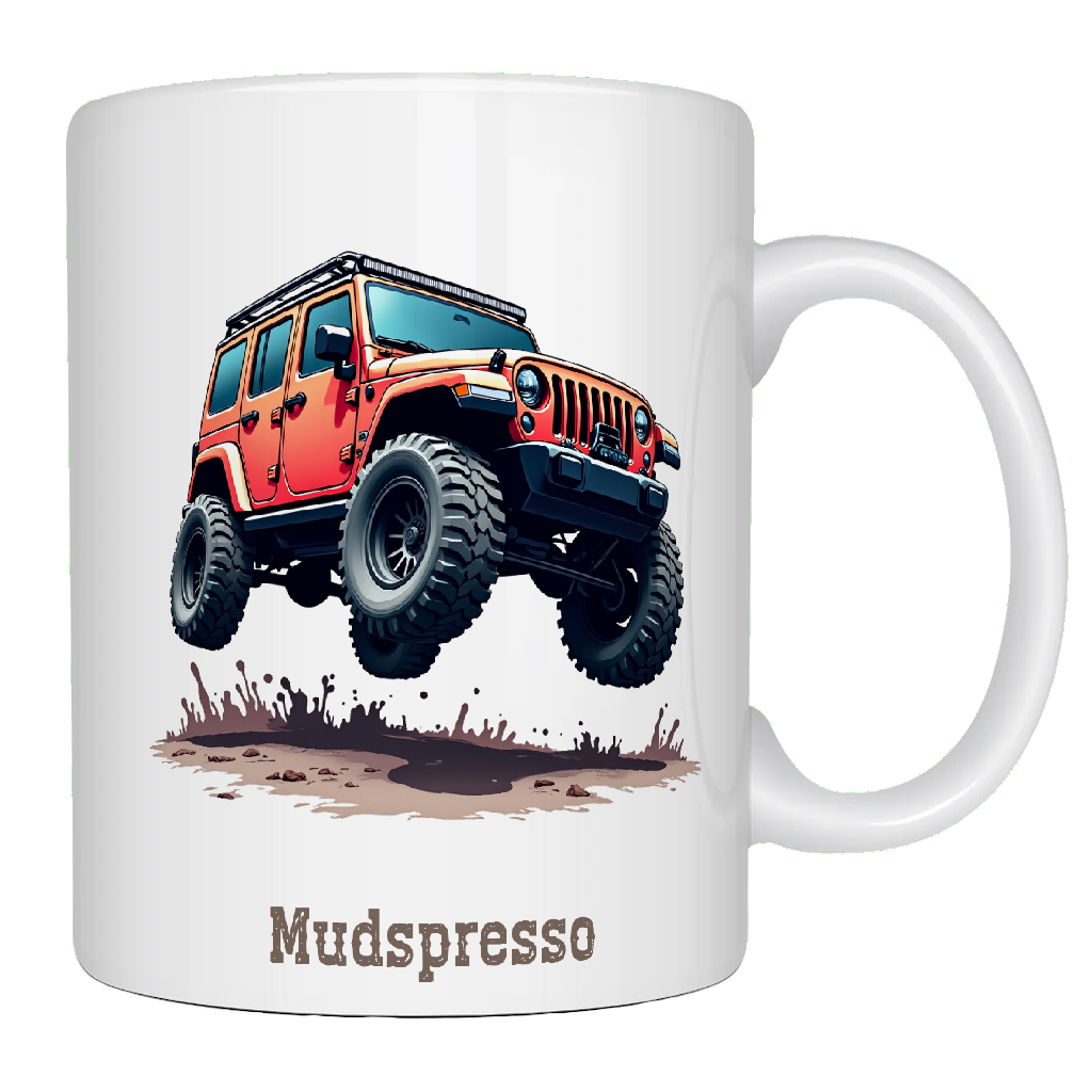 Offroad adventure, 4x4, coffee mug