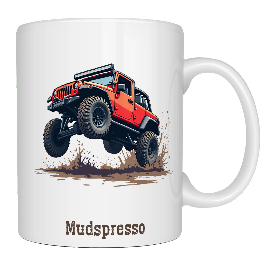 Offroad adventure, 4x4, coffee mug