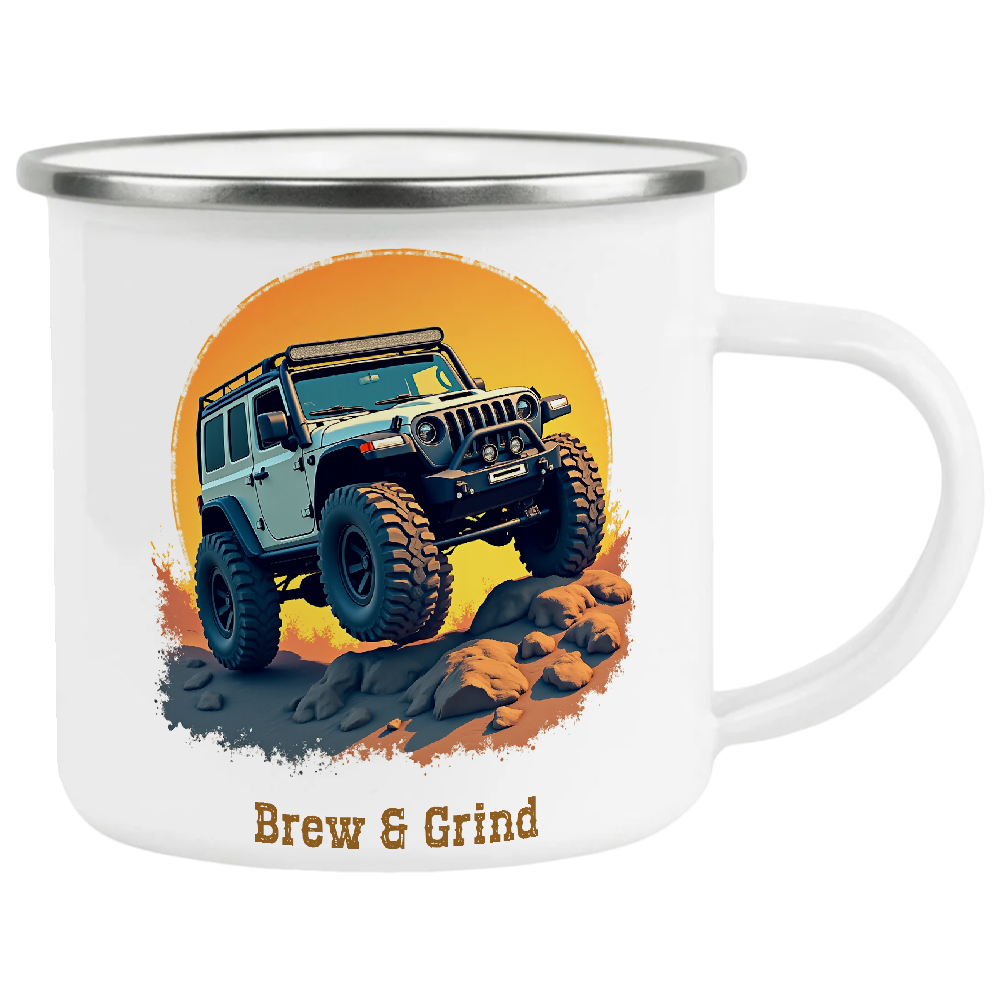 Offroad adventure, 4x4, crawling, coffee mug
