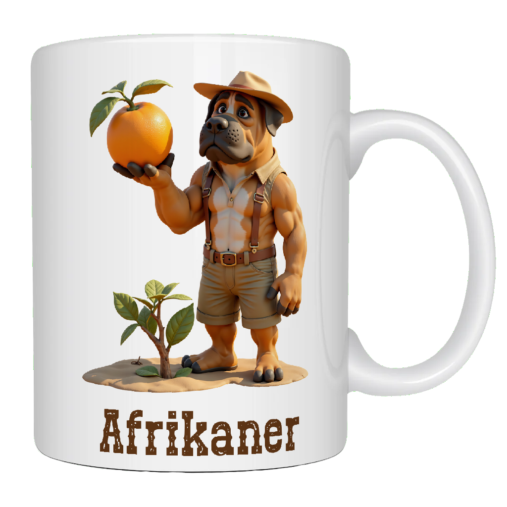 Afrikaner, boer, oranje, awesome boerboel coffee mug