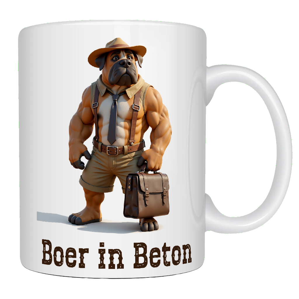 Afrikaner, boer, boer in beton, awesome boerboel coffee mug