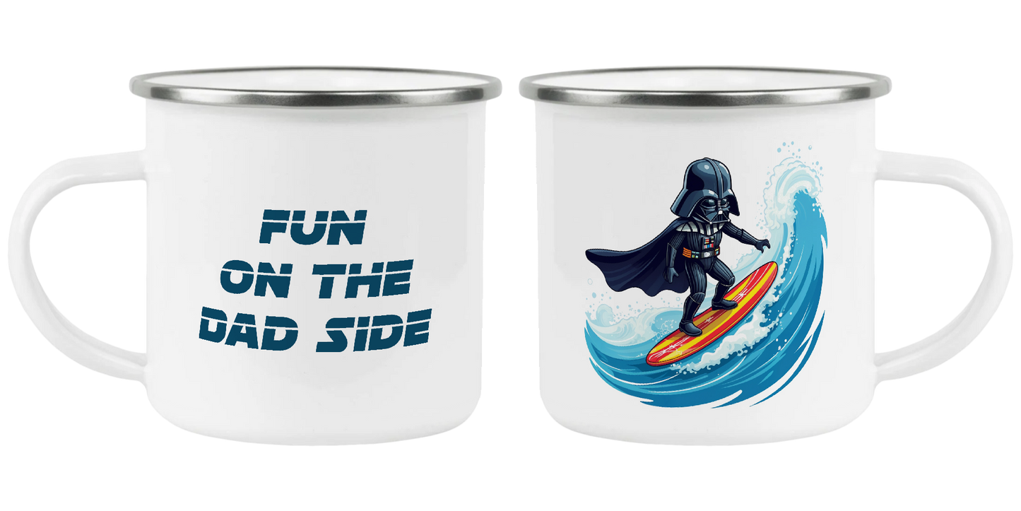 Fun on the dad side, surfer, Star Wars, Father's Day Mug