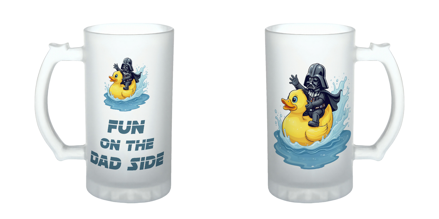 Fun on the dad side, rubber duck, Star Wars, Father's Day Mug