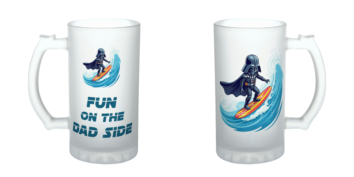 Fun on the dad side, surfer, Star Wars, Father's Day Mug