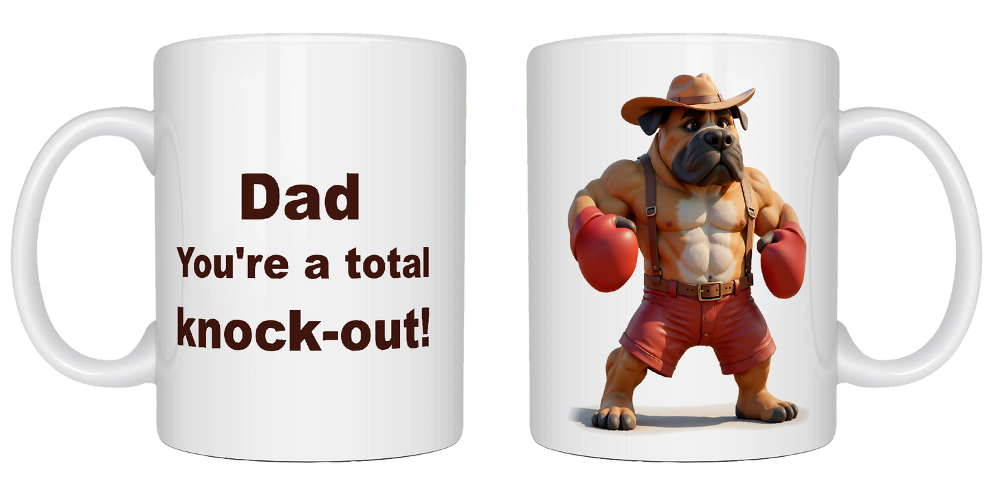 Dad, you're a total knock-out, Father's Day Mug
