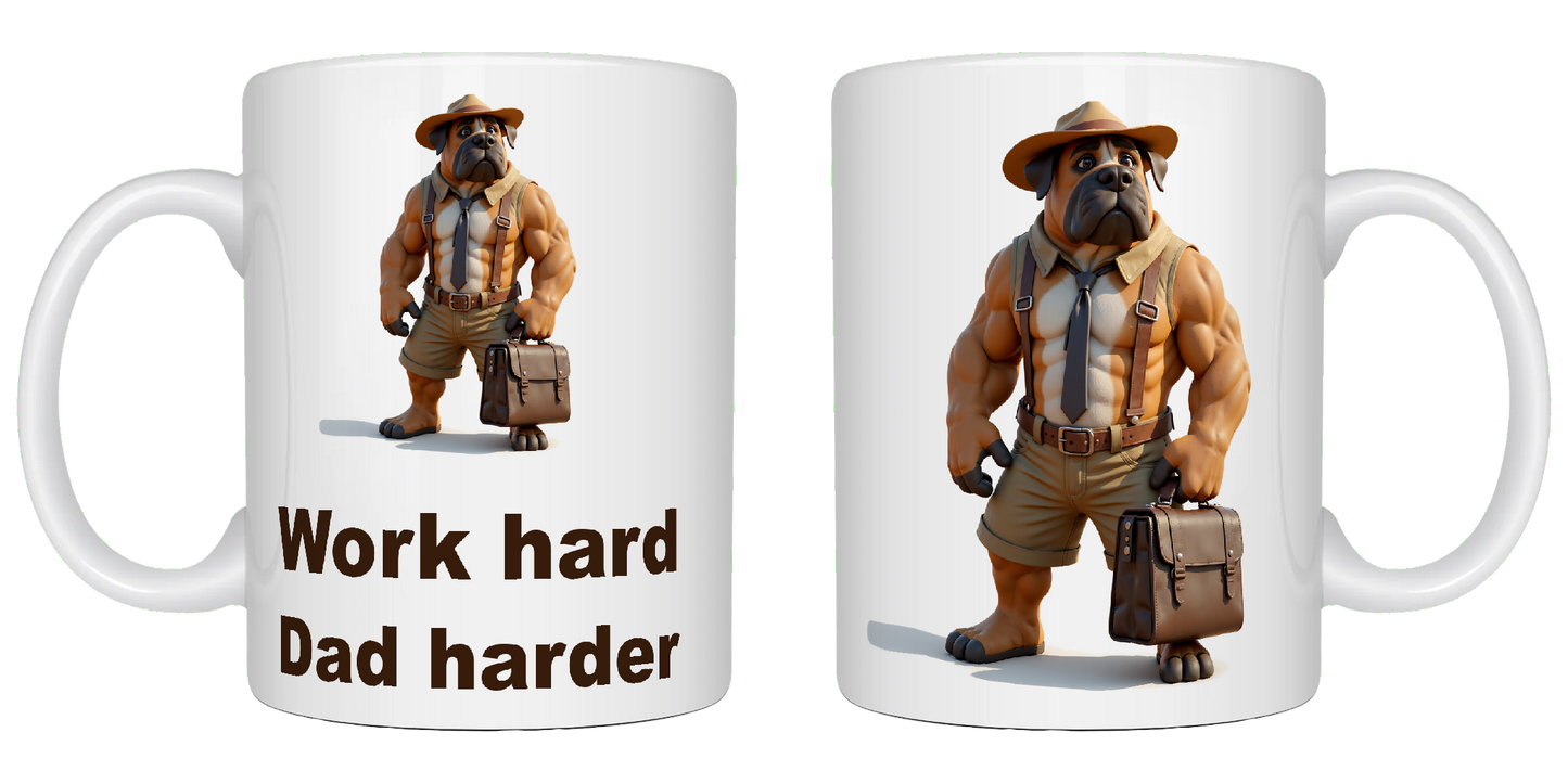 Work Hard, Dad Harder, Father's Day Mug