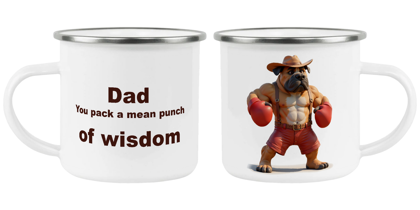 Dad, you pack a mean punch of wisdom, Father's Day Mug