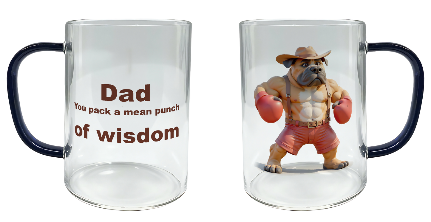 Dad, you pack a mean punch of wisdom, Father's Day Mug