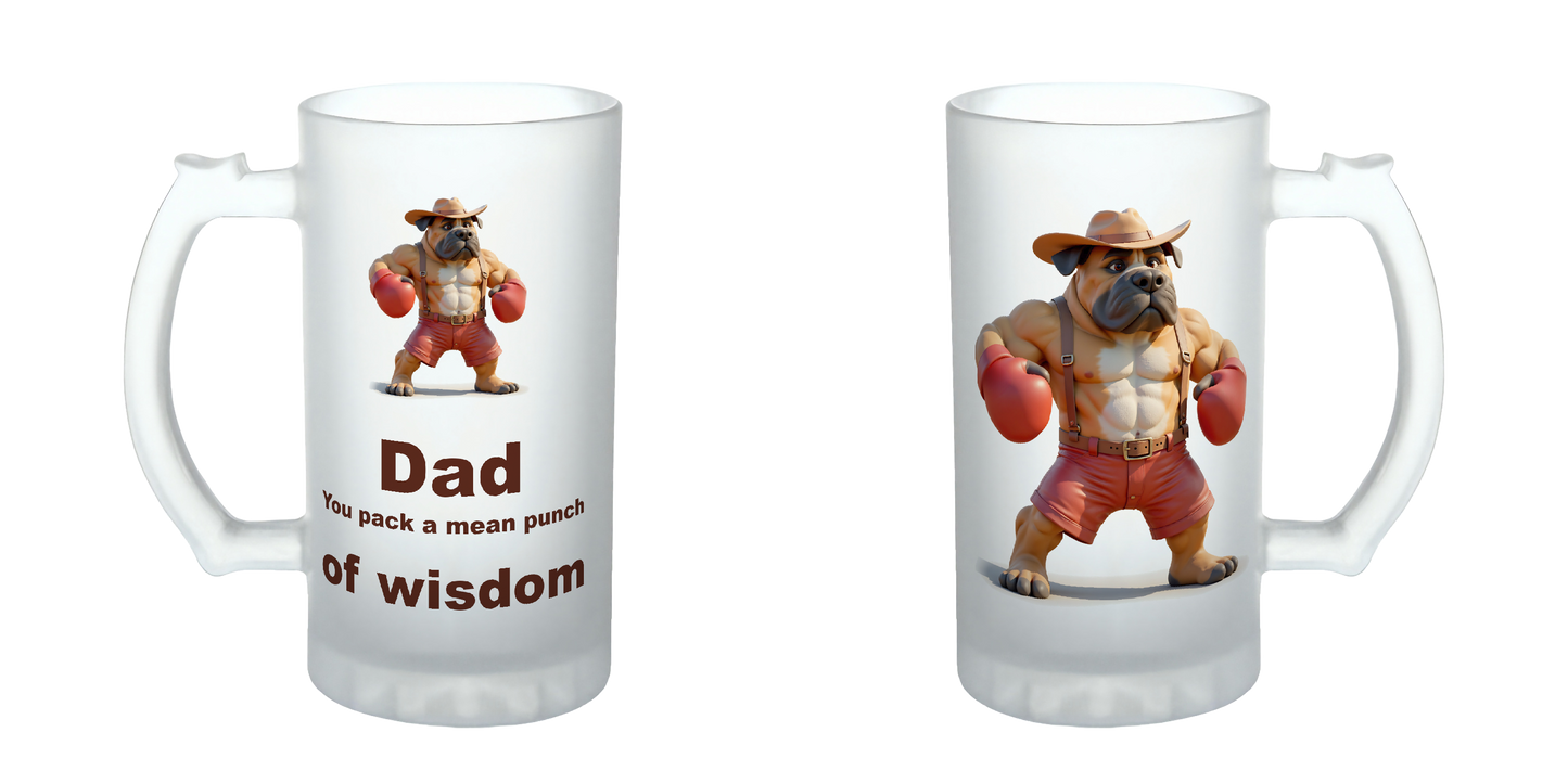 Dad, you pack a mean punch of wisdom, Father's Day Mug
