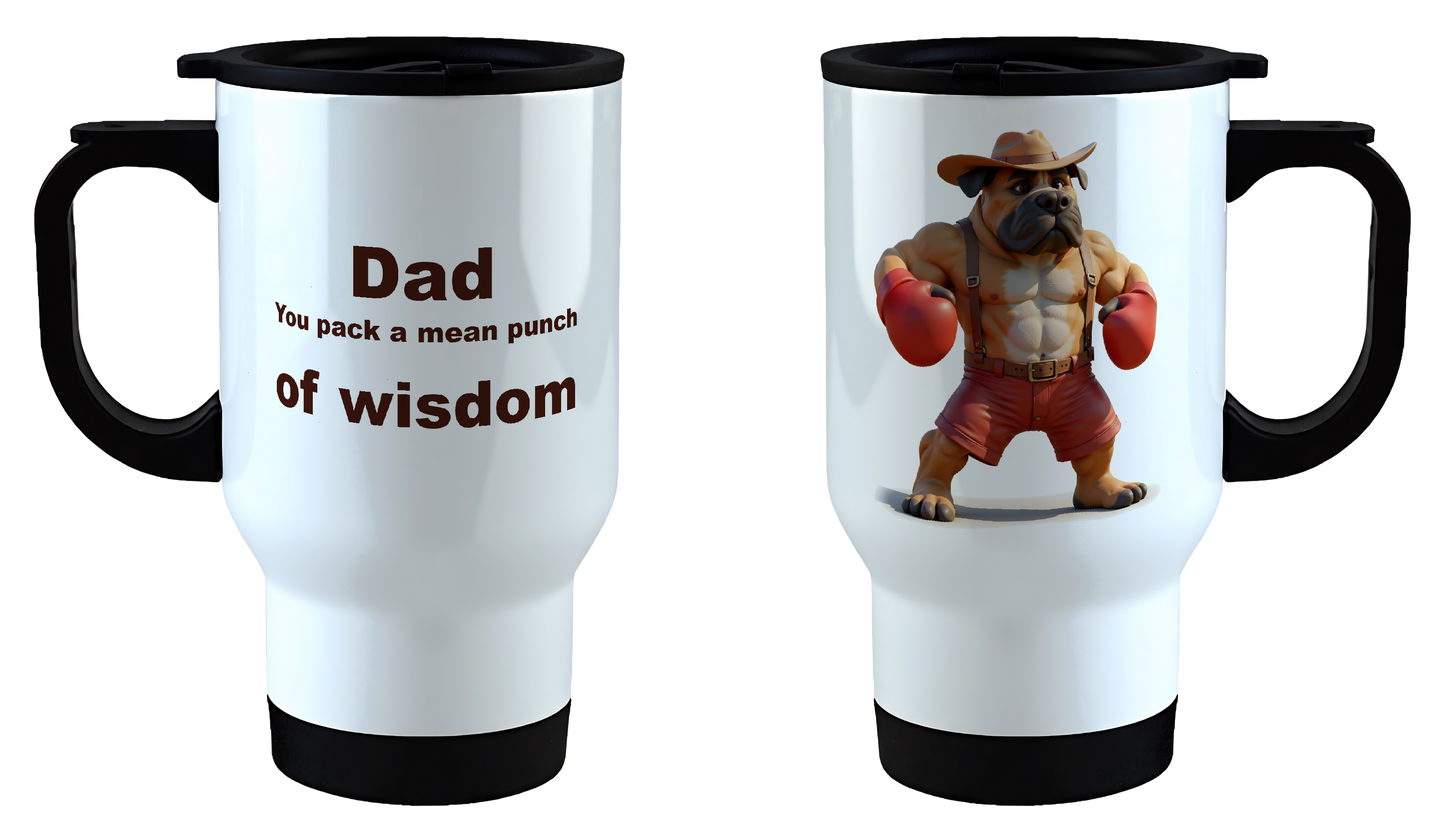 Dad, you pack a mean punch of wisdom, Father's Day Mug