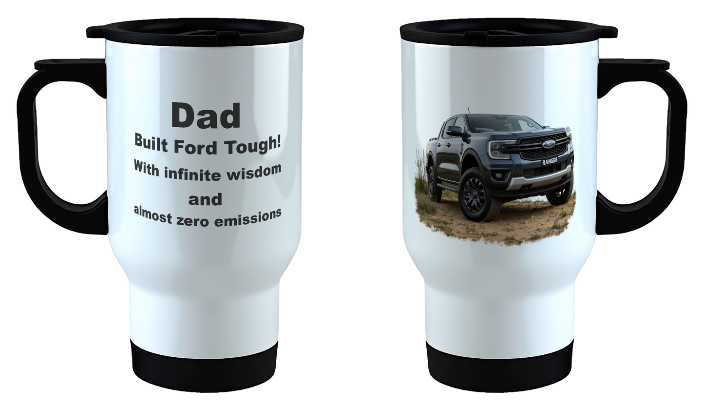 Dad, Built Ford Tough, with infinite wisdom and almost zero emissions, Father's Day Mug