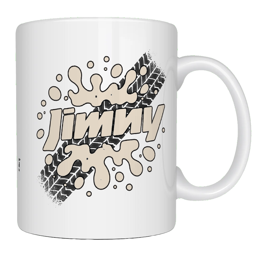 Offroad adventure, Ivory Suzuki Jimny edition, coffee mug