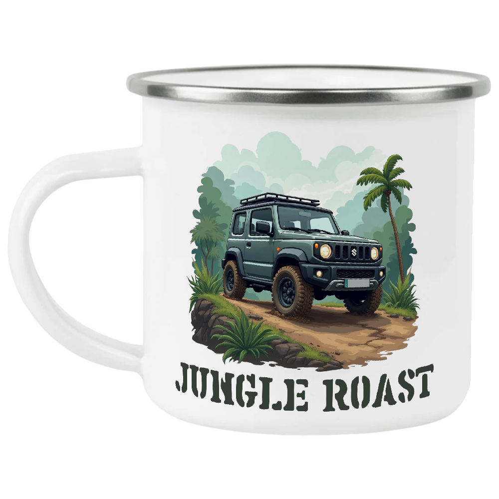 Offroad adventure, Jungle Green Suzuki Jimny edition, coffee mug