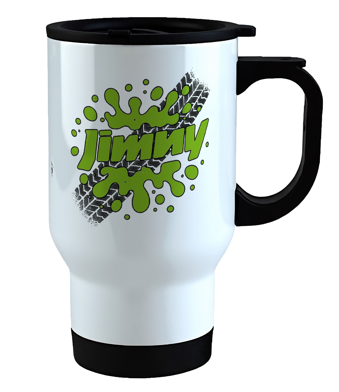 Offroad adventure, Green Suzuki Jimny edition, coffee mug