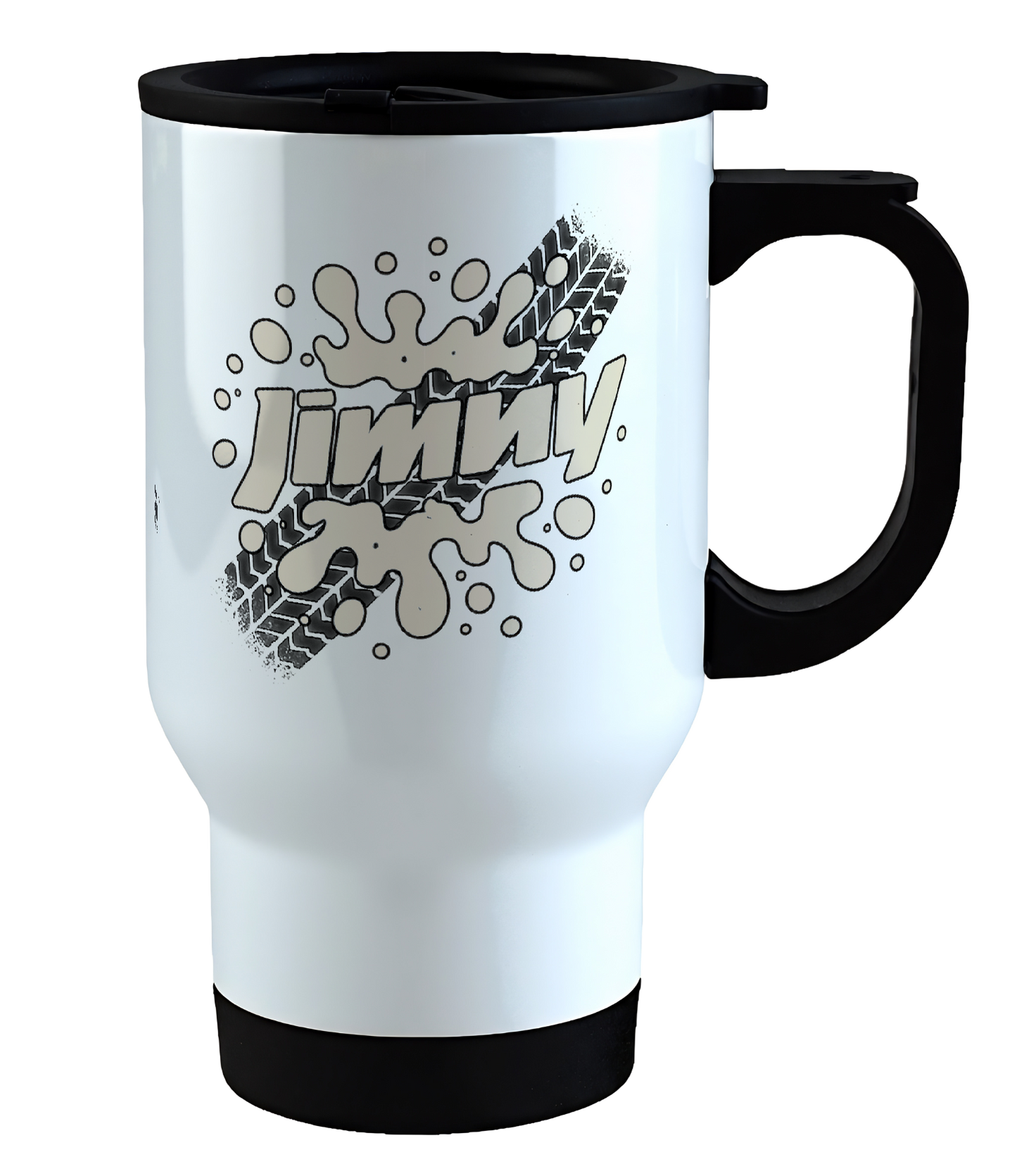 Offroad adventure, White Suzuki Jimny edition, coffee mug
