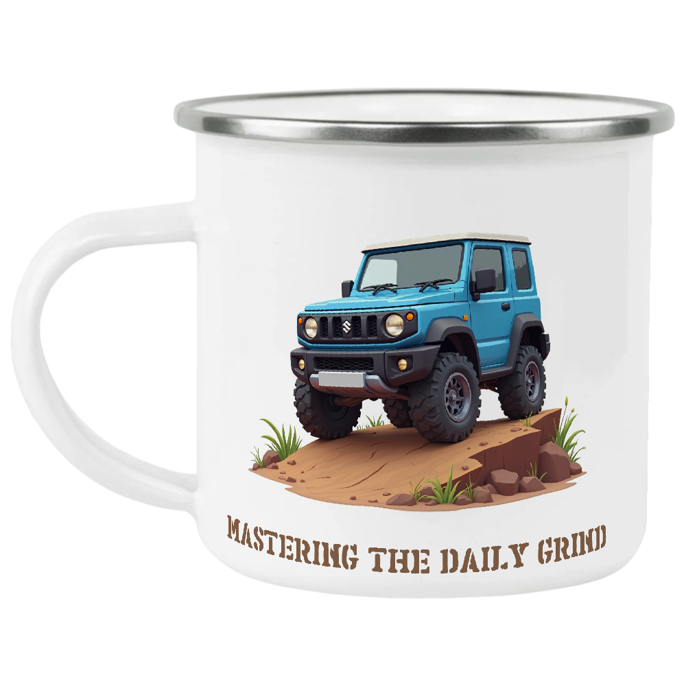 Offroad adventure, Blue Suzuki Jimny edition, coffee mug