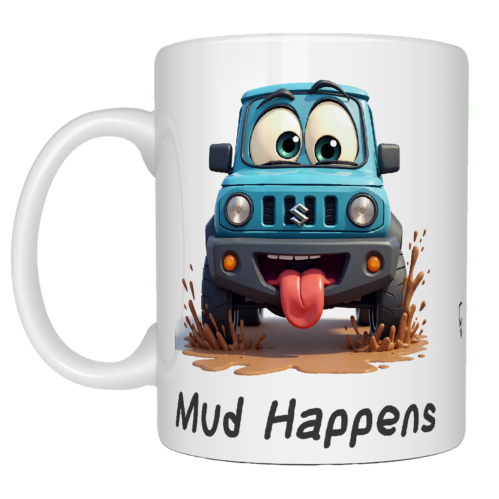 Offroad adventure, Playful Blue Suzuki Jimny edition, coffee mug