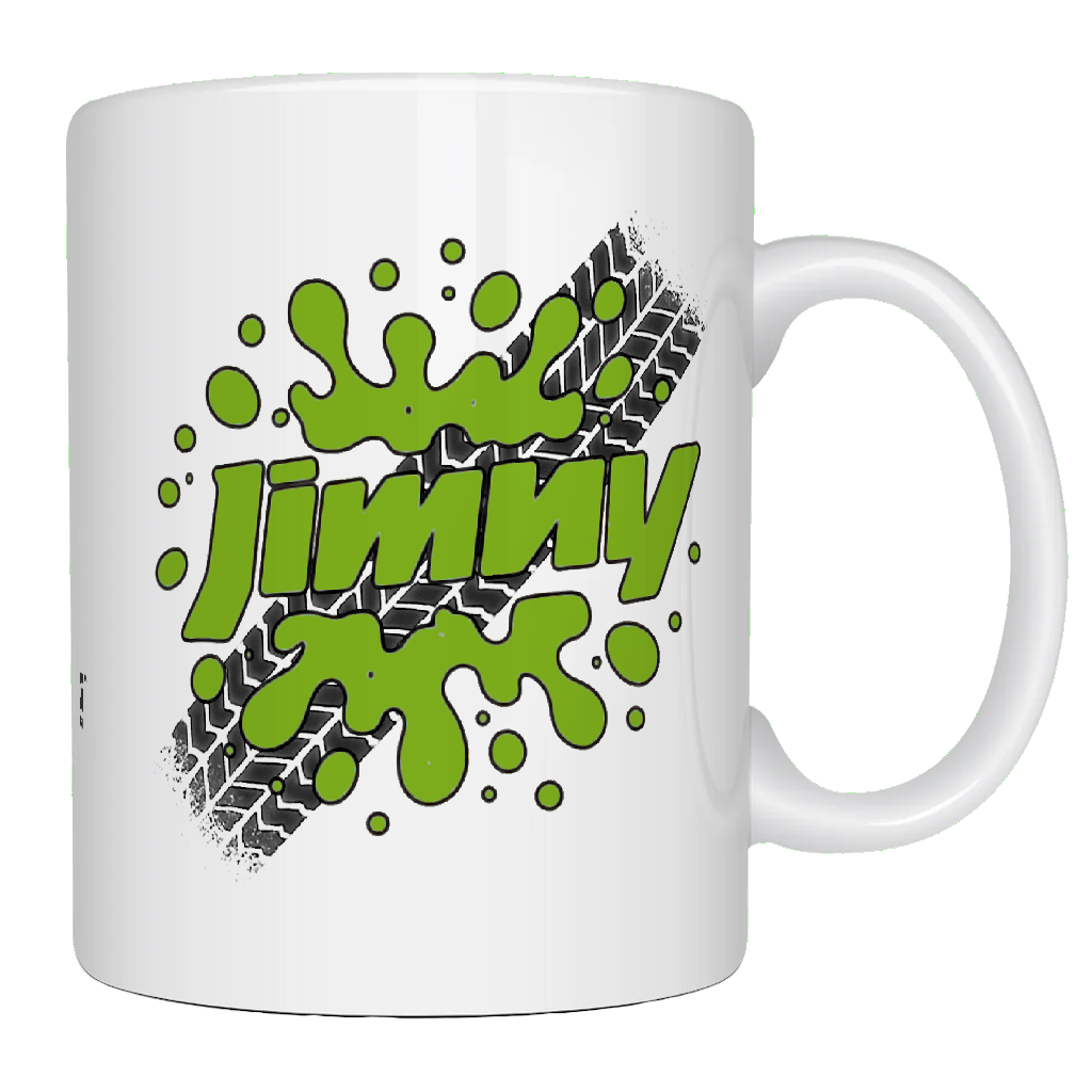 Offroad adventure, Playful Green Suzuki Jimny edition, coffee mug