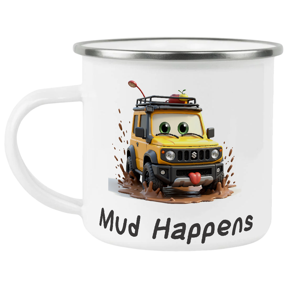 Offroad adventure, Playful Yellow Suzuki Jimny edition, coffee mug
