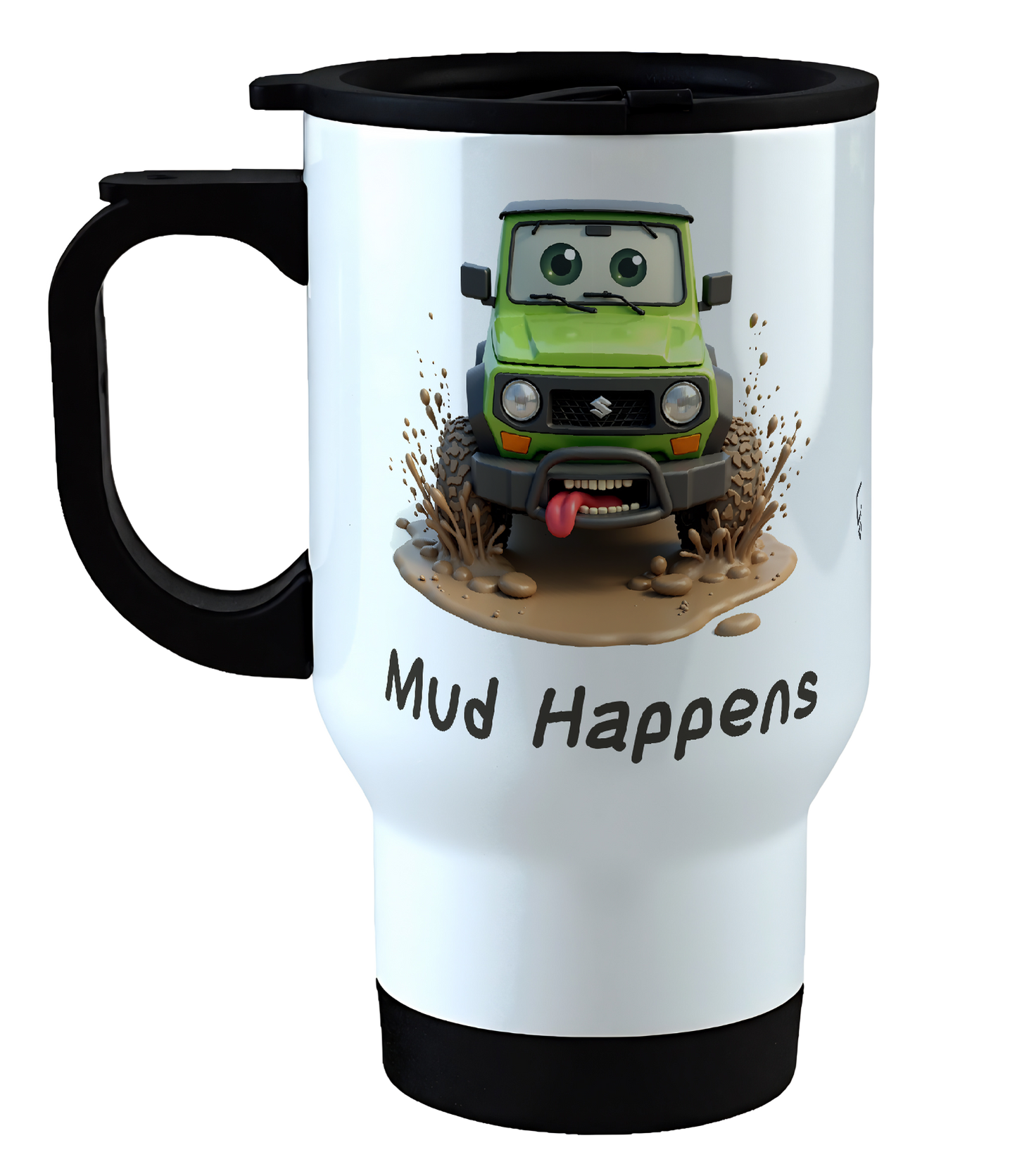 Offroad adventure, Playful Green Suzuki Jimny edition, coffee mug