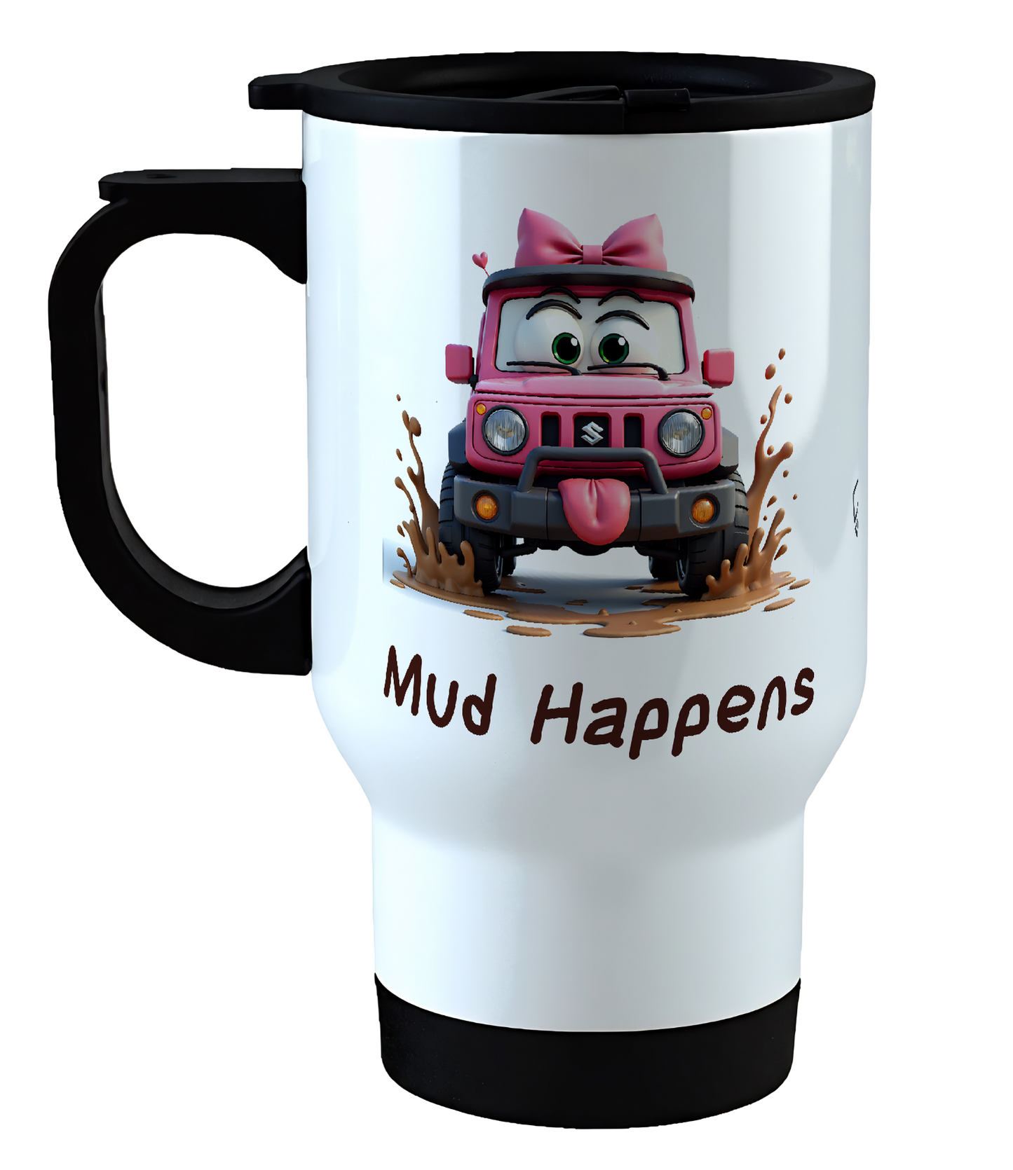 Offroad adventure, Playful Pink Suzuki Jimny edition, coffee mug