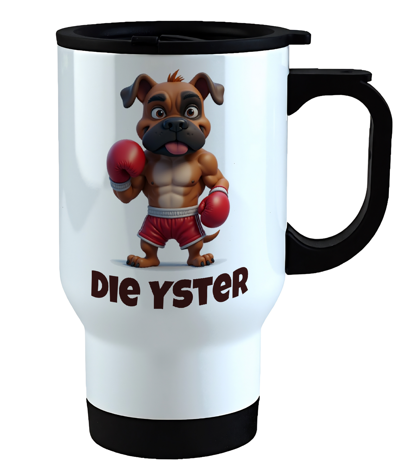 Boxer, Die Yster, Coffee Mug, Wollies Shelter