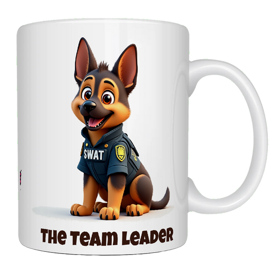 Alsatian, The Team Leader, Coffee Mug, Wet Nose Charity
