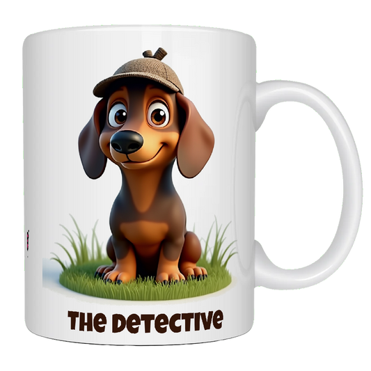 Dachshund, The Detective, Coffee Mug, Wet Nose Charity