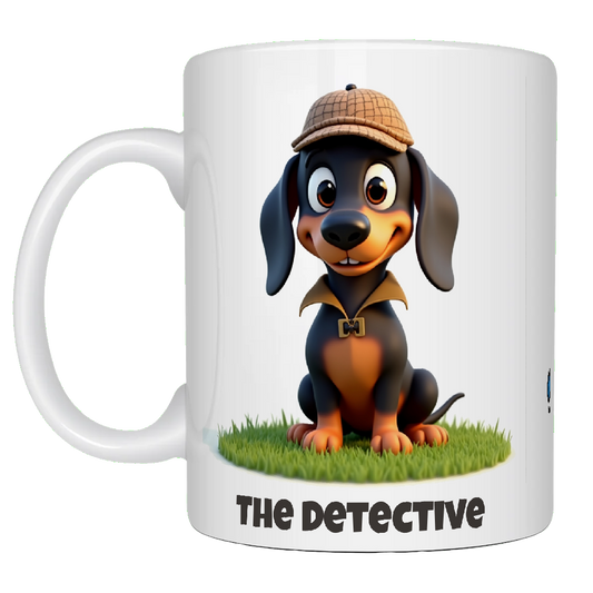 Dachshund, The Detective, Coffee Mug, Wet Nose Charity