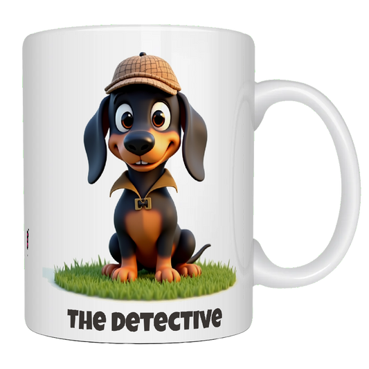 Dachshund, The Detective, Coffee Mug, Wet Nose Charity