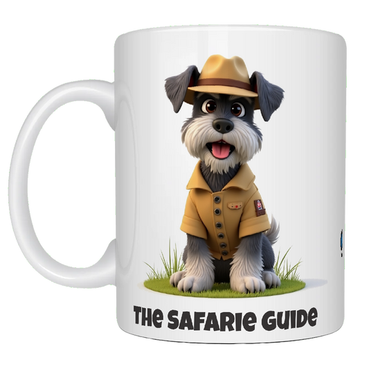 Schnauzer, The Safari Guide, Coffee Mug, Wet Nose Charity