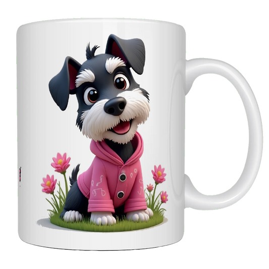 Schnauzer, The Pink Lady II, Coffee Mug, Wet Nose Charity