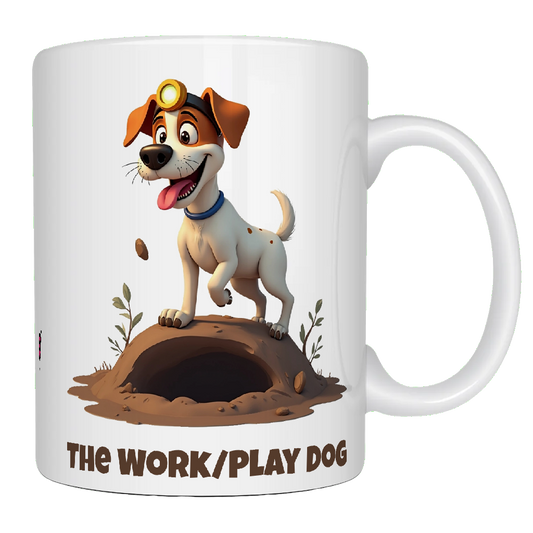 Jack Russel, The Work/Play Dog, Coffee Mug, Wet Nose Charity