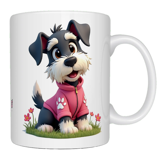 Schnauzer, The Pink Lady I, Coffee Mug, Wet Nose Charity