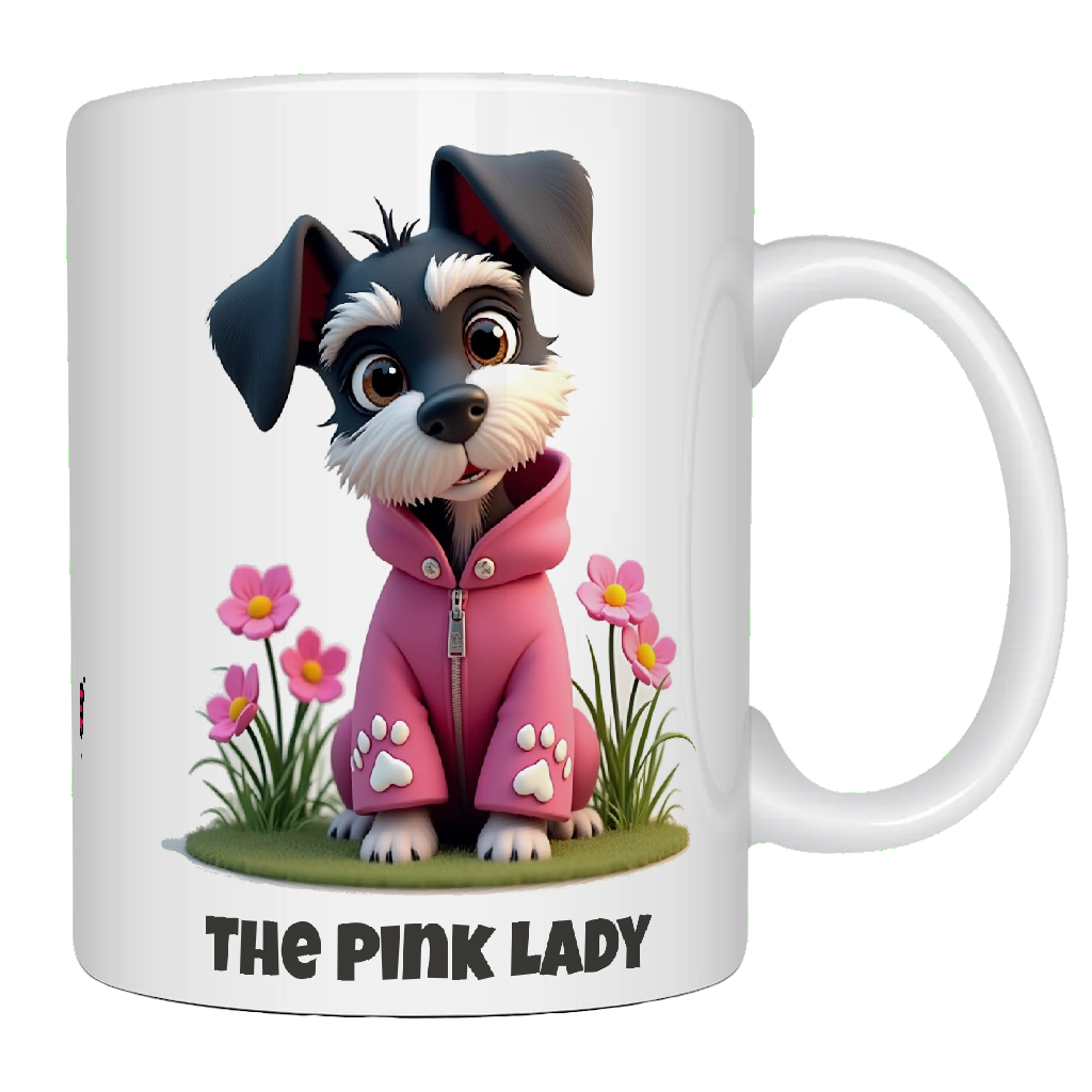 Schnauzer, The Pink Lady III, Coffee Mug, Wet Nose Charity