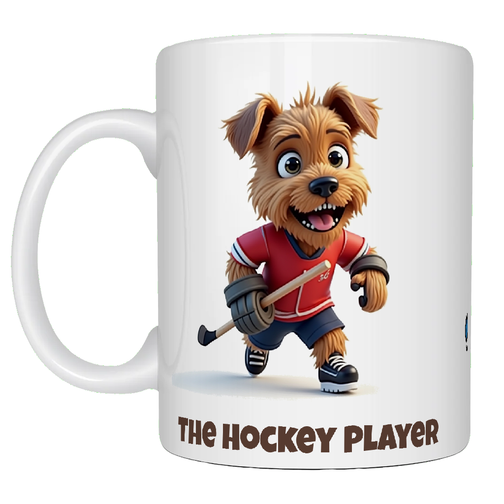 Yorkie, The Hockey Player, Coffee Mug, Wet Nose Charity